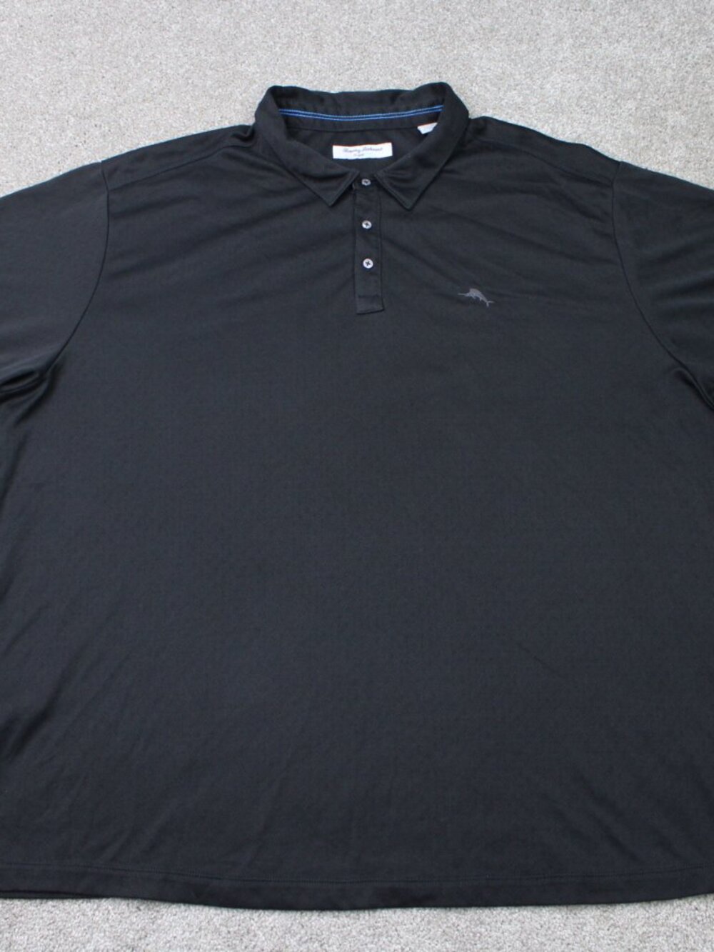 Tommy Bahama Polo Shirt Mens 3XLB Big Black Island Zone Coolmax Poly/Tencel S/S